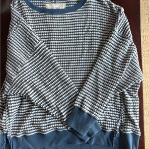 Blue and White Women's Sweater